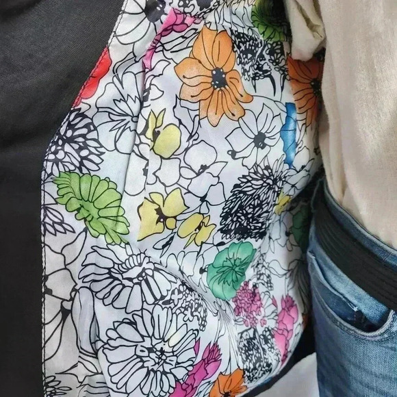 Nine West Ladies trench coat XL black and floral - Picture 3 of 8